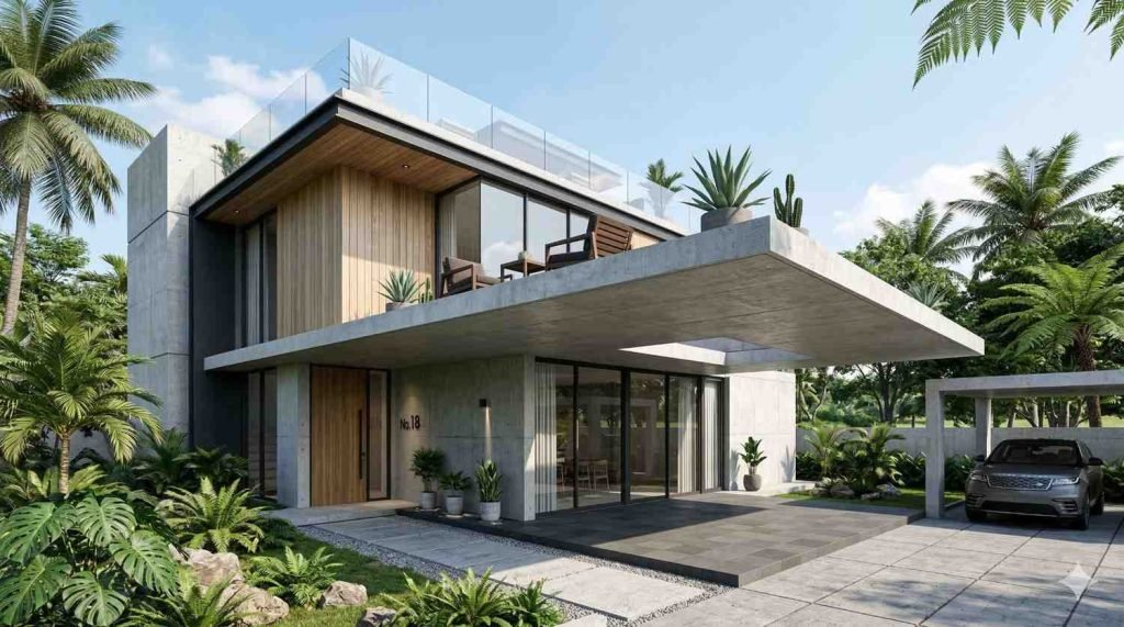model dak teras rumah minimalis modern