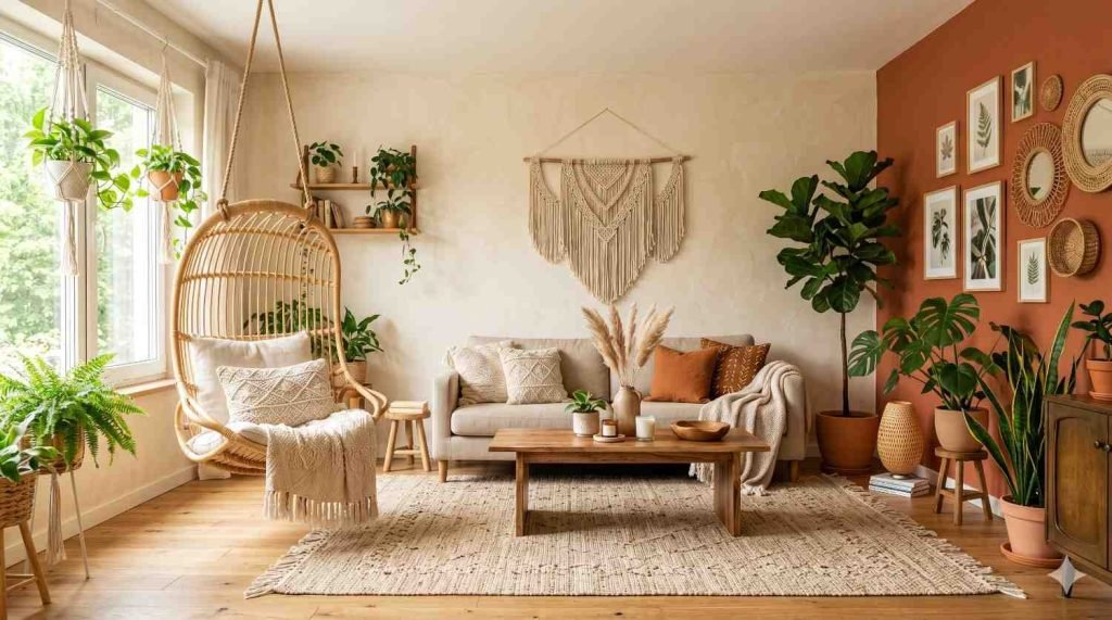 desain rumah boho chic