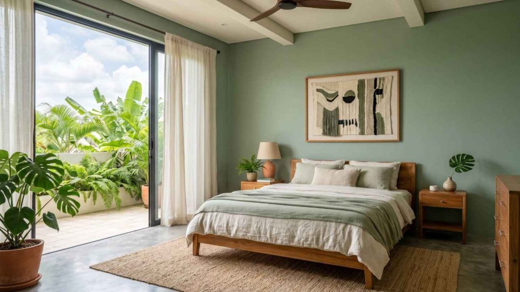 contoh warna kamar tidur yang menenangkan