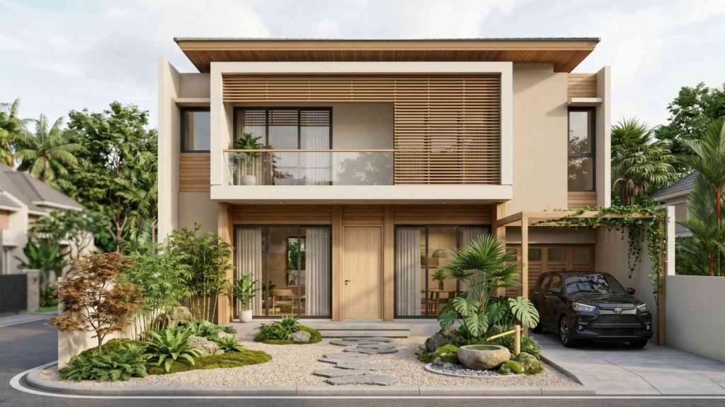 model rumah japandi 2 lantai