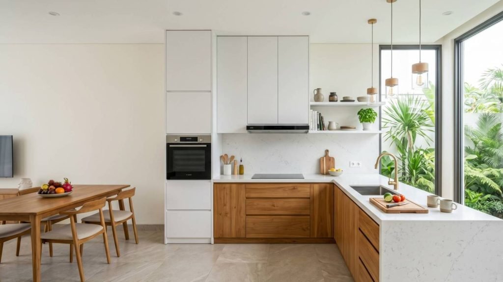 desain dapur bentuk L