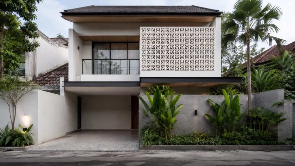 fasad rumah minimalis dengan roster