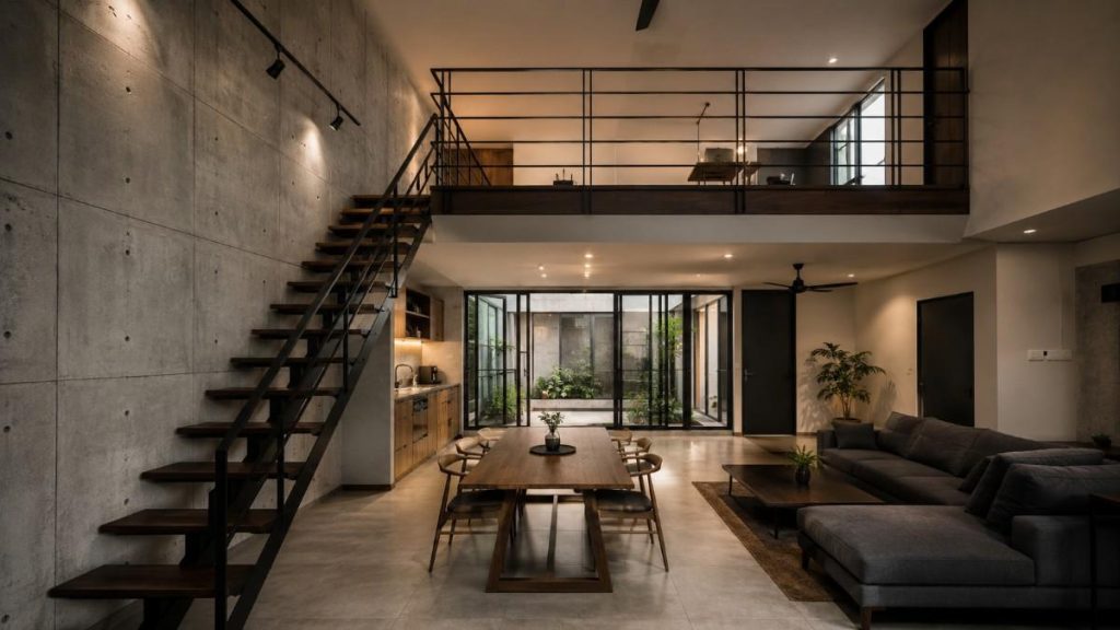 model rumah mezzanine industrial