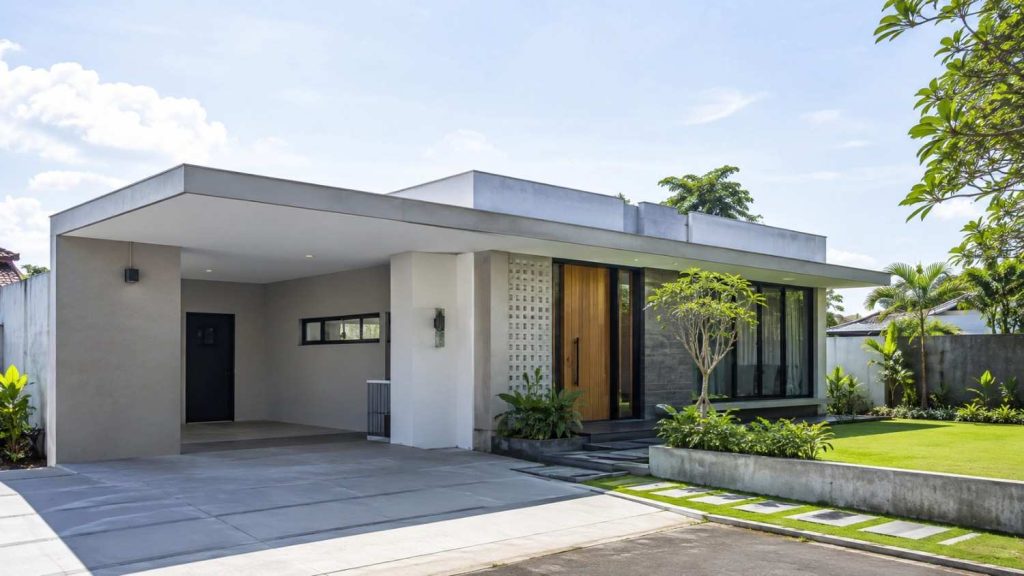 desain atap rumah model datar